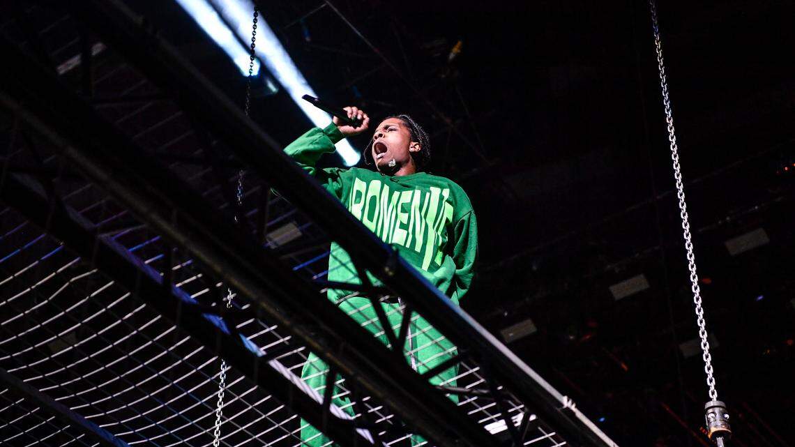 Rapper A$AP Rocky performs Wednesday, Dec. 11, 2019 in Stockholm, Sweden. He is headlining Miami Gardens’ three-day Rolling Loud festival.