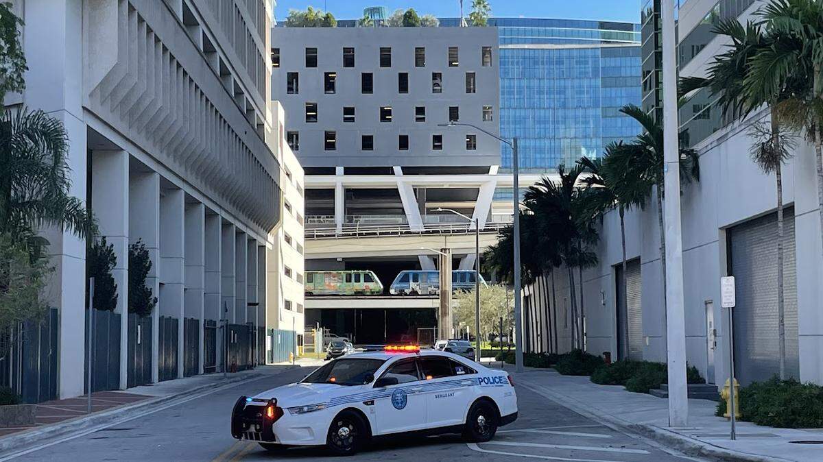 Miami police shut an area near its Central Station on Dec. 29, 2021 after finding a suspicious package. Roads were reopened a few hours later after the package was deemed safe.