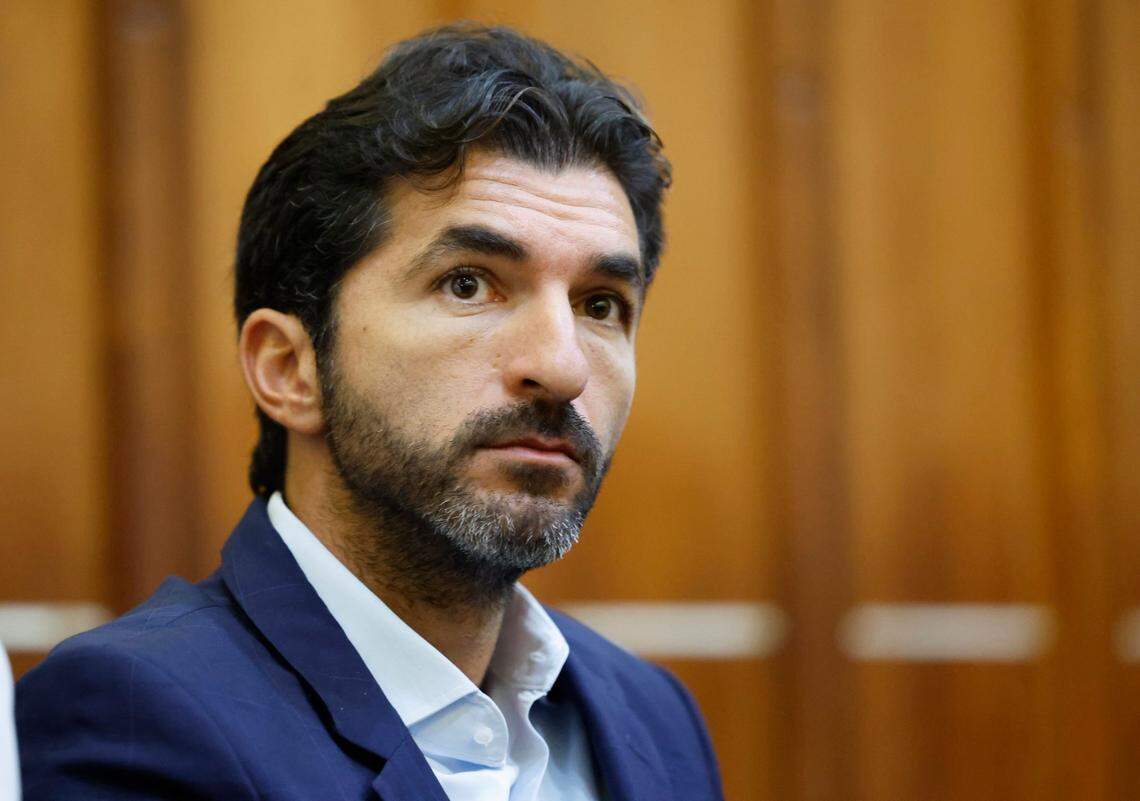 Ohad Fisherman, who has been charged in a 2016 Miami Beach rape case along with Oren and Alon Alexander, twin brothers, in Miami-Dade Circuit Court Judge Lody Jean’s courtroom in Miami, Florida, on Wednesday, Dec. 18, 2024.