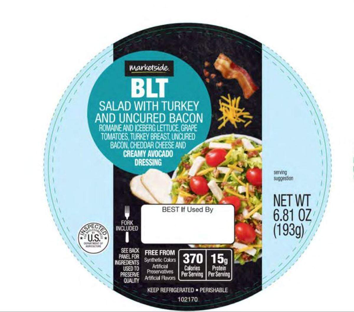 One of the Marketside salad products sold at Walmart and recalled Thursday