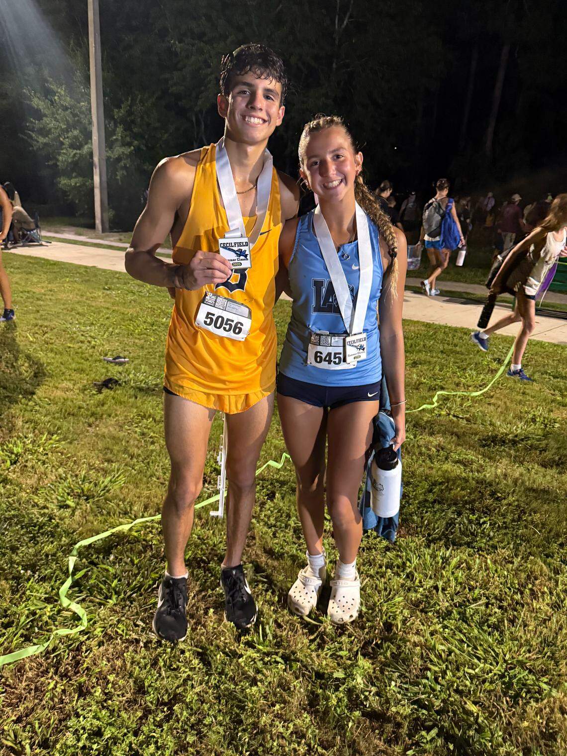 From left, Marcelo Mantecon and his sister Marisa are on varsity at Belen Jesuit and Lourdes Academy.