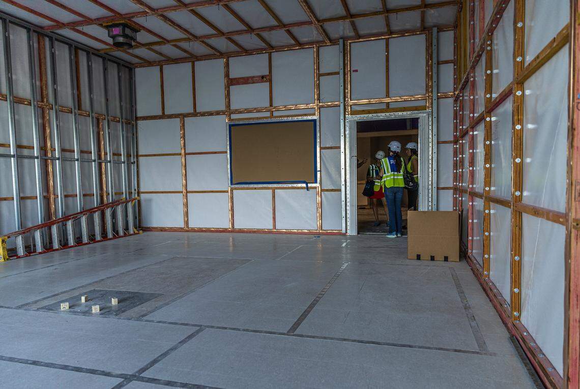 View of the MRI room inside of the Irma and Norman Braman Comprehensive Cancer Center, building that is under construction, at the Mount Sinai's, Miami Beach Campus, in Miami, on Friday August 29, 2025.