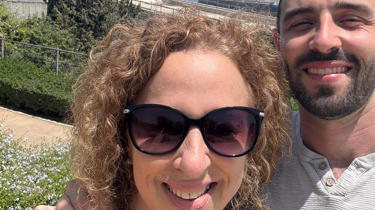 Dahlia Bendavid (left) and her son Ariel Bendavid (right) in Haifa, Israel.