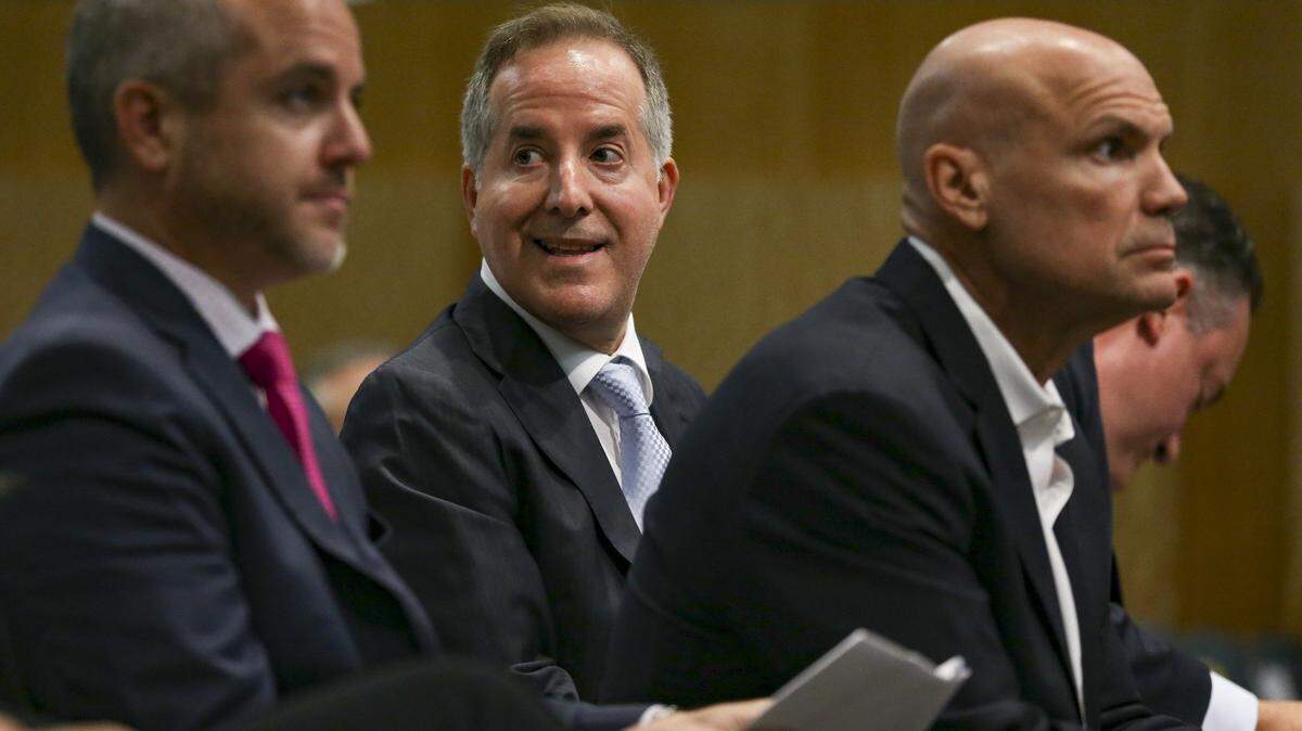 Jorge Mas listens during a special meeting at Miami City Hall to follow up on the Beckham-Melreese stadium proposal on Wednesday, July 18, 2018.