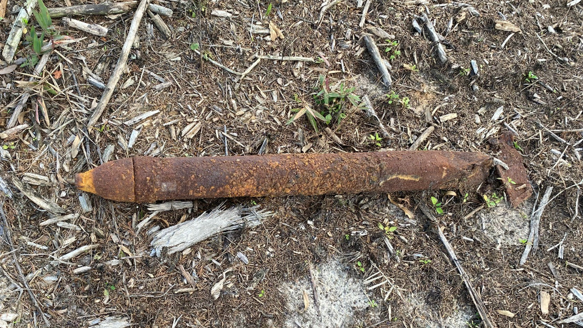 This WWII training rocket was found in a Florida yard when someone began using an excavator, the Citrus County Sheriff’s Office says.