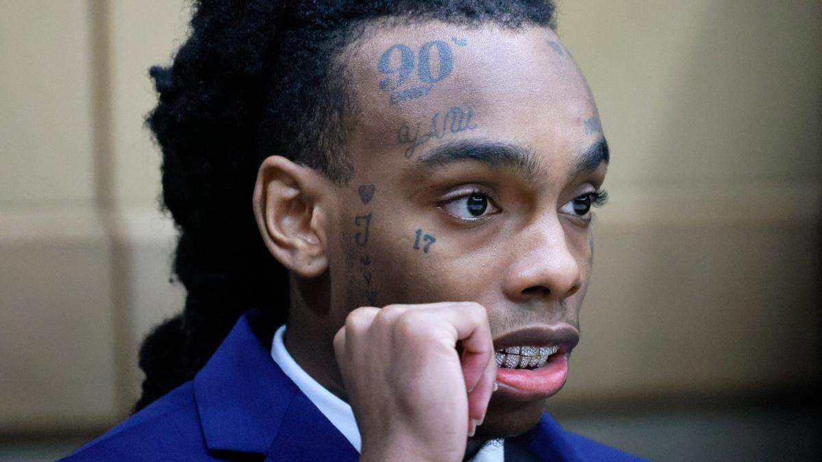 Jamell Demons, better known as rapper YNW Melly, waits for a question from jurors as they deliberate at the Broward County Courthouse in Fort Lauderdale on Saturday, July 22, 2023. Demons is accused of killing two fellow rappers and conspiring to make it look like a drive-by shooting in October 2018.