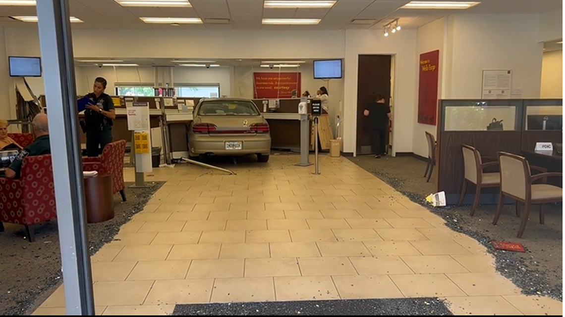 A Florida Wells Fargo branch was forced to close early when a motorist turned the lobby into a drive-thru, according to the Lee County Sheriff’s Office.
