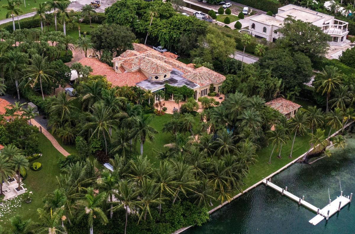 Aerial view of the Bigio property on Indian Creek Island Rd.