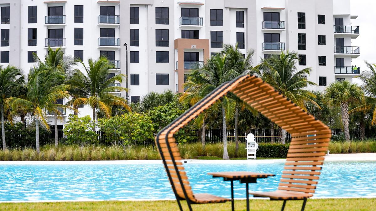 A view of some of the apartments with views to the artificial lagoon at Villa Solé, a recently completed apartment rental project and the latest addition to the 184-acre master planned village in North Miami, Wednesday, Nov. 17, 2021.