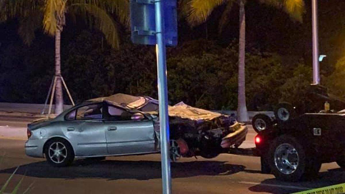 A Clearwater driver was killed early Saturday in a single-car crash in Key West.