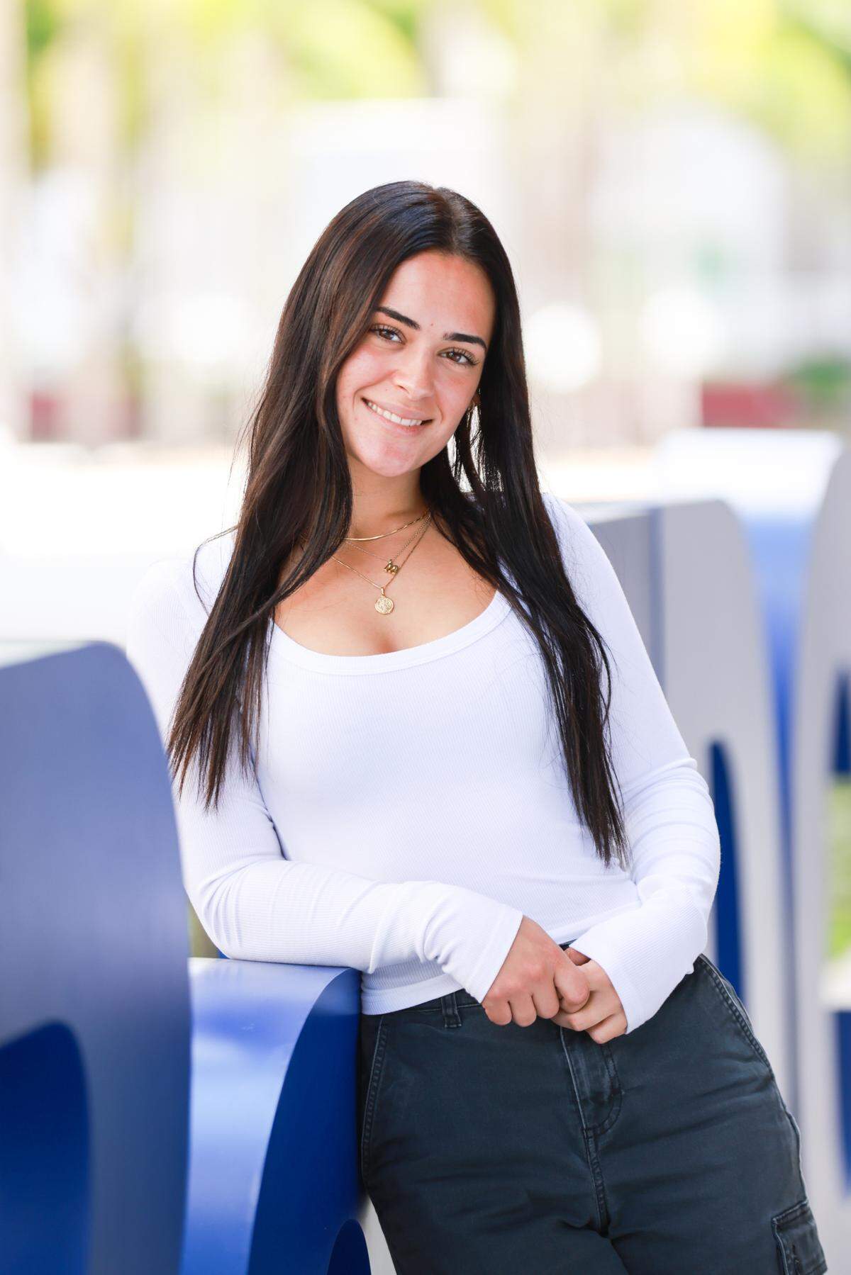 Maite Caceres, a 22-year-old race car driver from Uruguay, studies Business Management at Miami Dade College.