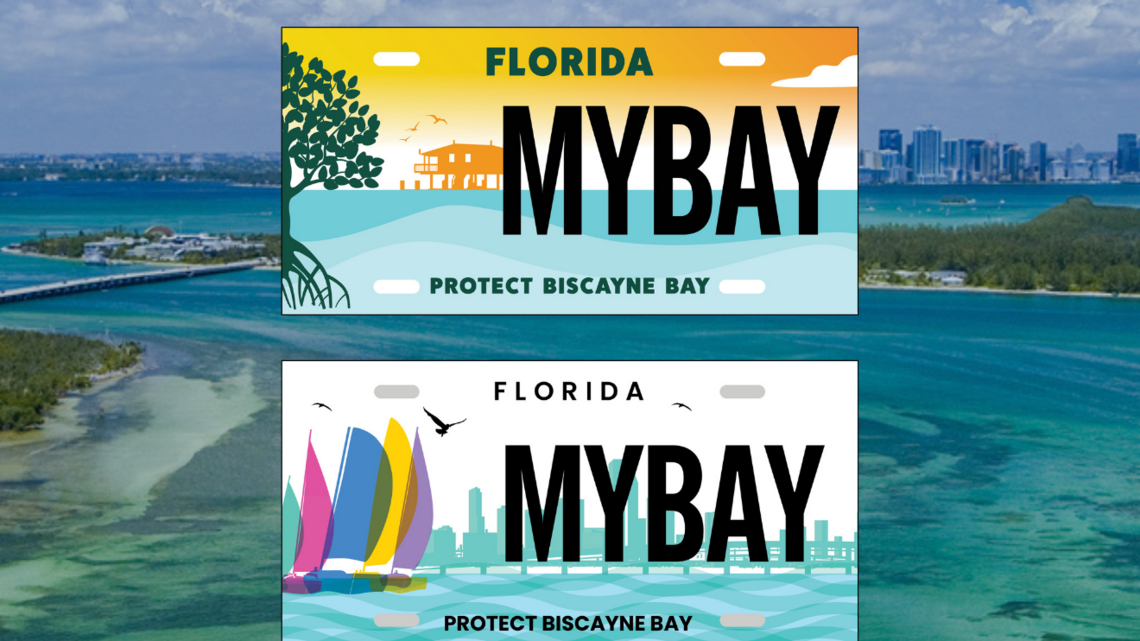 Biscayne Bay to get a license plate. Options include Stiltsville, sailboats, paddleboarders