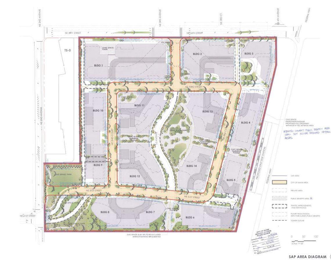 This diagram shows the site plan for the proposed Eastside Ridge project.