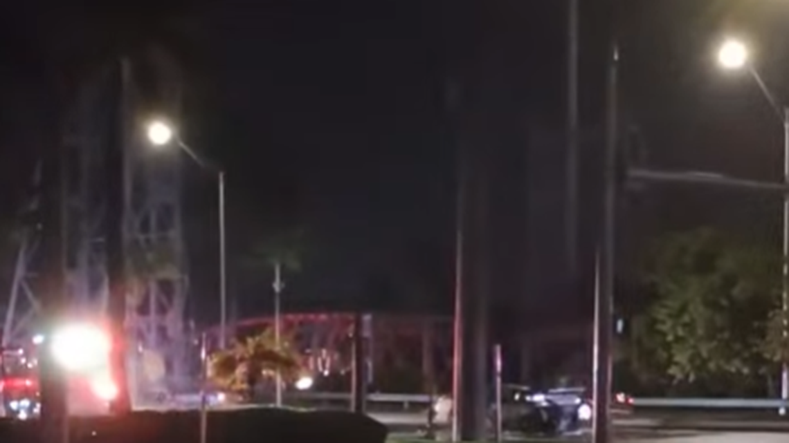 Man crashes car, which explodes, on busy Hialeah highway. Police looking for him