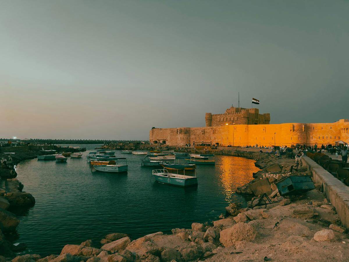 At a site outside Alexandria, Egypt, structures built centuries apart found buried under the sand.