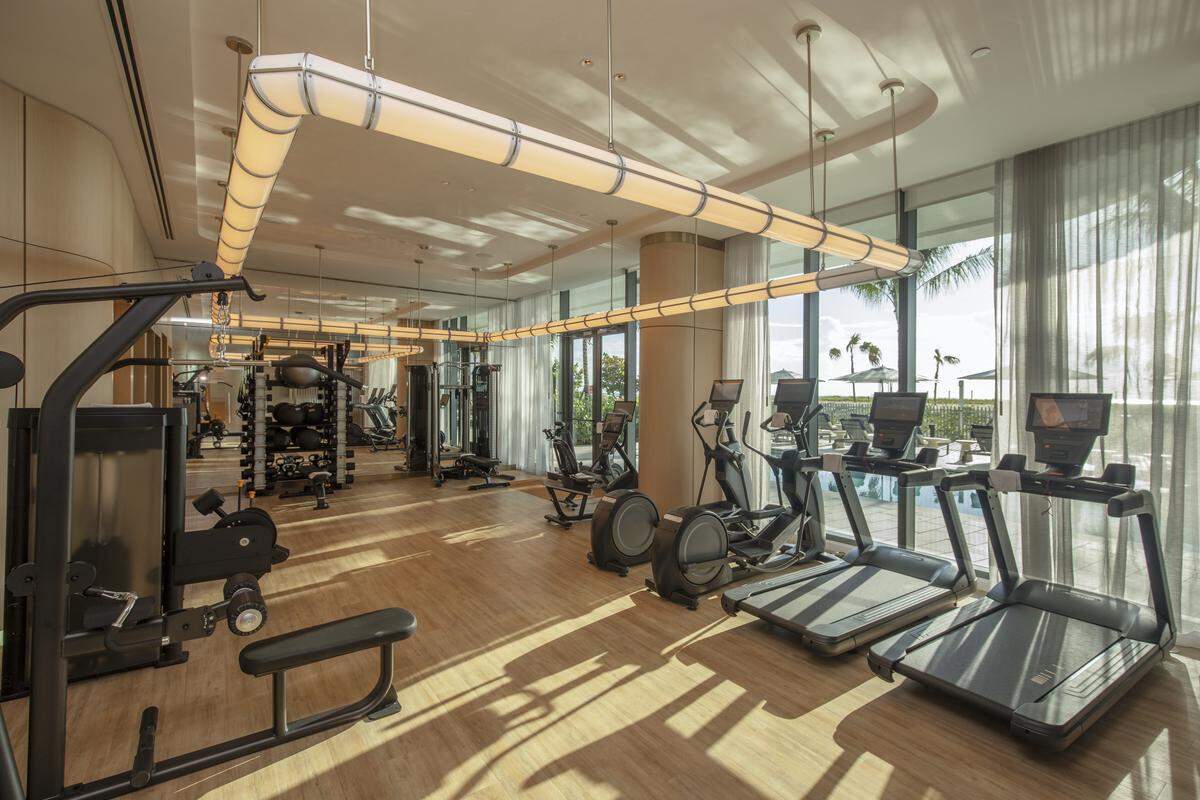 Casamar, a recently completed luxury development in Pompano Beach, offers several amenities, including a state-of-the-art fitness center.
