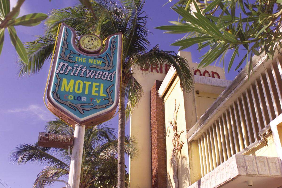 The Driftwood in 2001, one of a collection of motels from the 1950s.