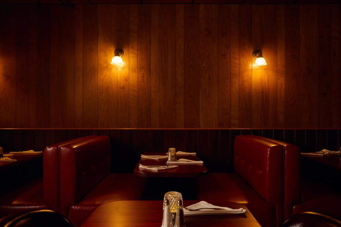 The booths at Fox’s Lounge