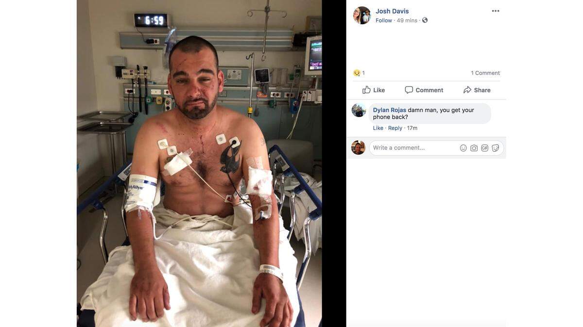 After the Boston Red Sox beat the Los Angeles Dodgers in the World Series on Sunday, Josh Davis says he was mugged and robbed by fans of the losing team. The Los Angeles Police Department is investigating.