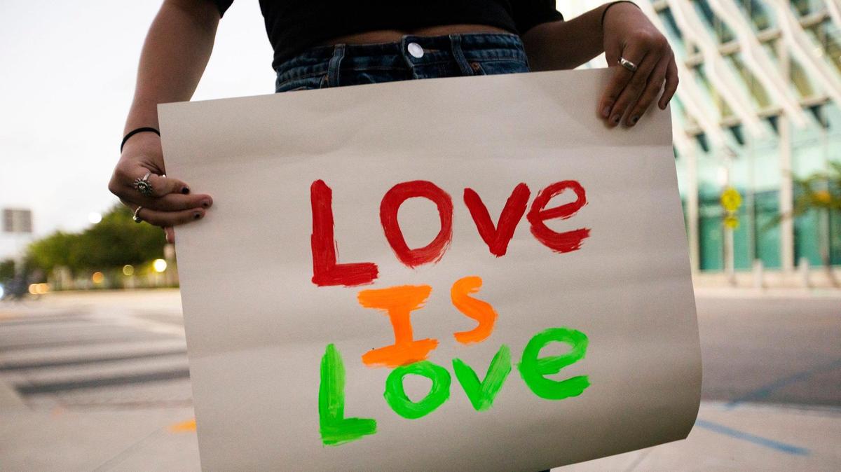 Safe Schools South Florida hosts a rally against Florida’s ‘Don’t say gay’ law at Pride Park in Miami Beach, in March 2022.