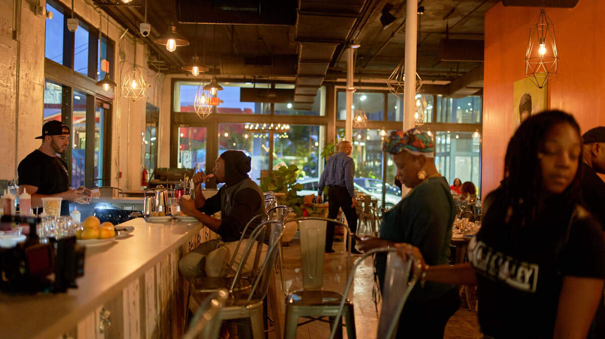 The interior at the new Dukunoo Jamaican Kitchen in Wynwood