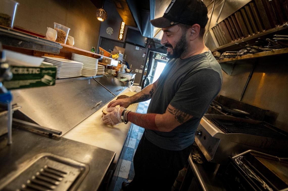 Josh Marcus, of Josh’s Deli, has had to limit his business to opening just four days a week after being open seven days before the pandemic.