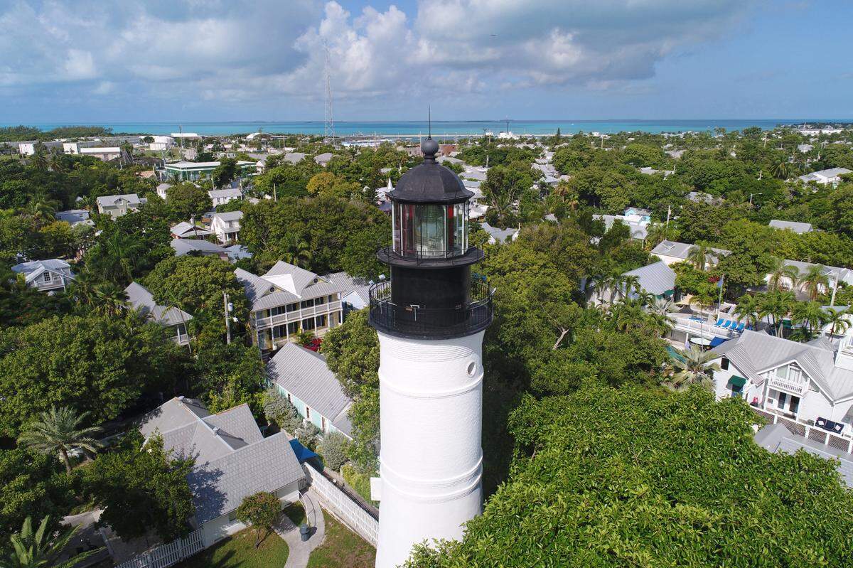 KEY WEST, Florida Keys — The Key West Lighthouse, opened in 1848 and decommissioned in 1969, today is restored as the Key West Lighthouse and Keeper’s Quarters Museum. Visitors can climb 88 steps to the top of the lighthouse to get a 360-degree view of the island, including the Ernest Hemingway Home & Museum that stands directly across Whitehead Street. (Rob O’Neal/Florida Keys News Bureau)