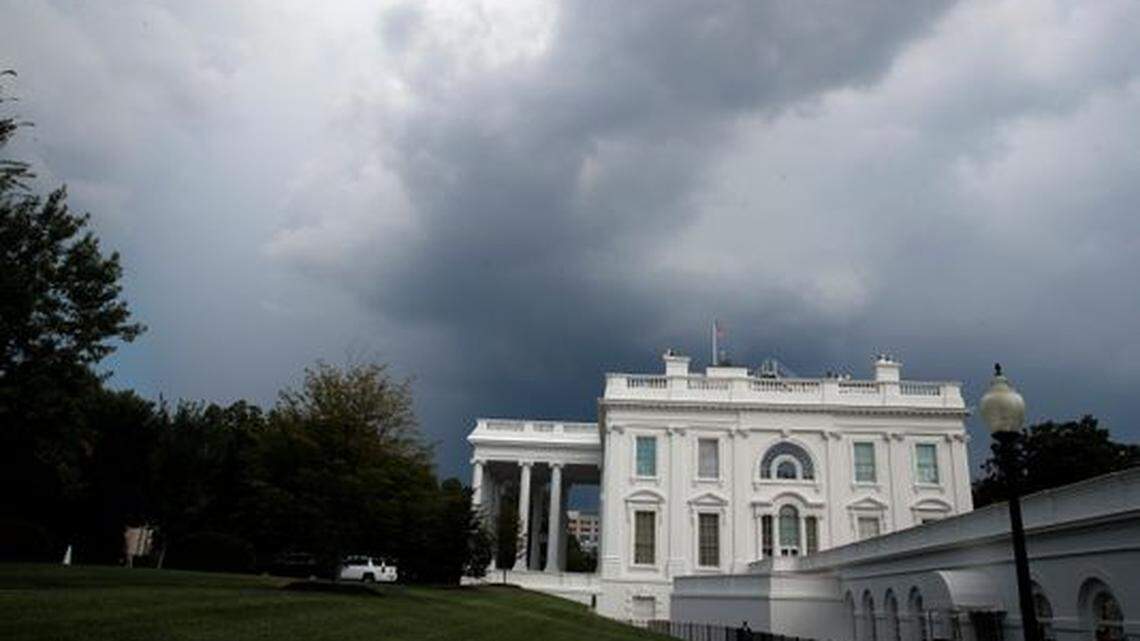 Clouds over the White House are the figurative reflection of recent glimpses into President Trump’s leadership.