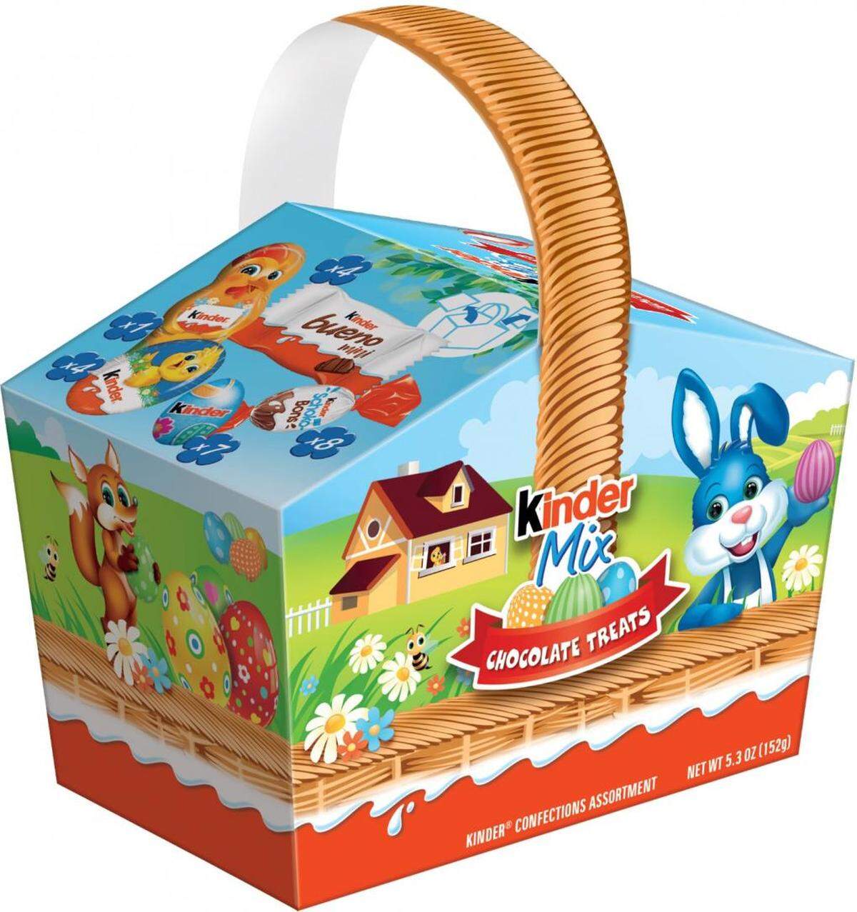 Cesta surtida Kinder Mix Chocolate Treats.