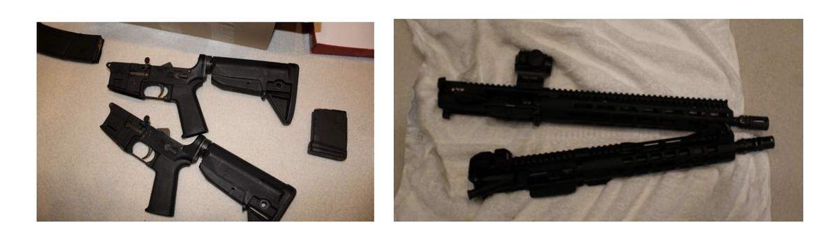 The weapons seized after federal agents raided Diddy’s mansions.
