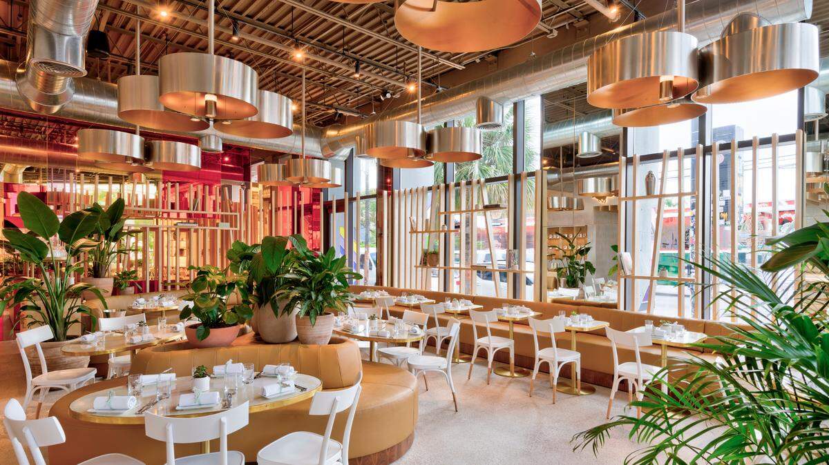 The interior of Yann Couvreur Café in Wynwood, which was named one of the best bakeries in the country by La Liste.