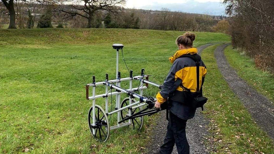 New technology allowed archaeologists to survey the field and identify the fortlet’s stone base, experts said.