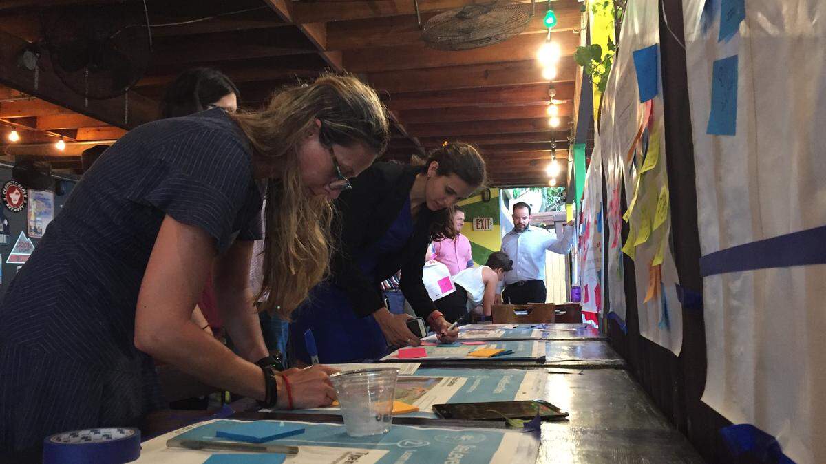 The city of Miami is working on a tech tool to help residents better understand their risk in the face of rising seas. In a Shorecrest restaurant Monday evening, the city debuted its first draft of the tool and asked residents for feedback.