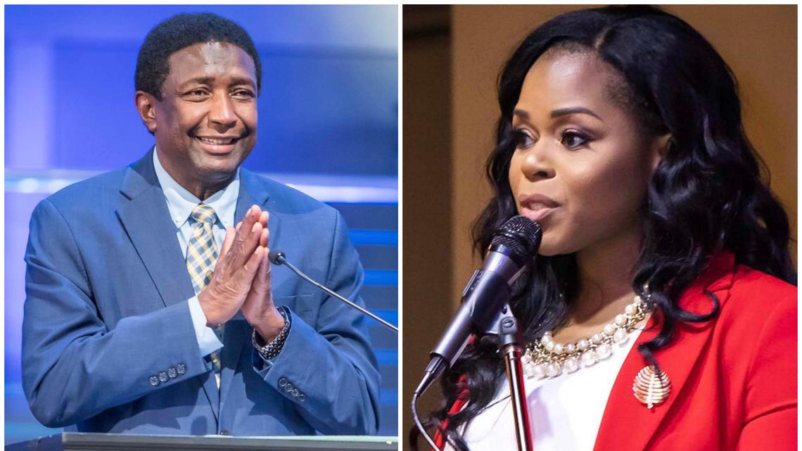 Former Broward County commissioner and mayor Dale V.C. Holness, left, led healthcare executive Sheila Cherfilus-McCormick by nine votes late Tuesday night in the race to win the Democratic primary for Florida’s 20th Congressional district.