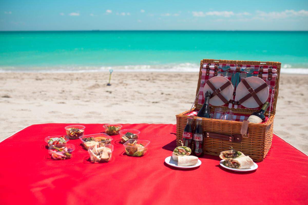 Enjoy a picnic in paradise at Acqualina Resort & Residences On The Beach.