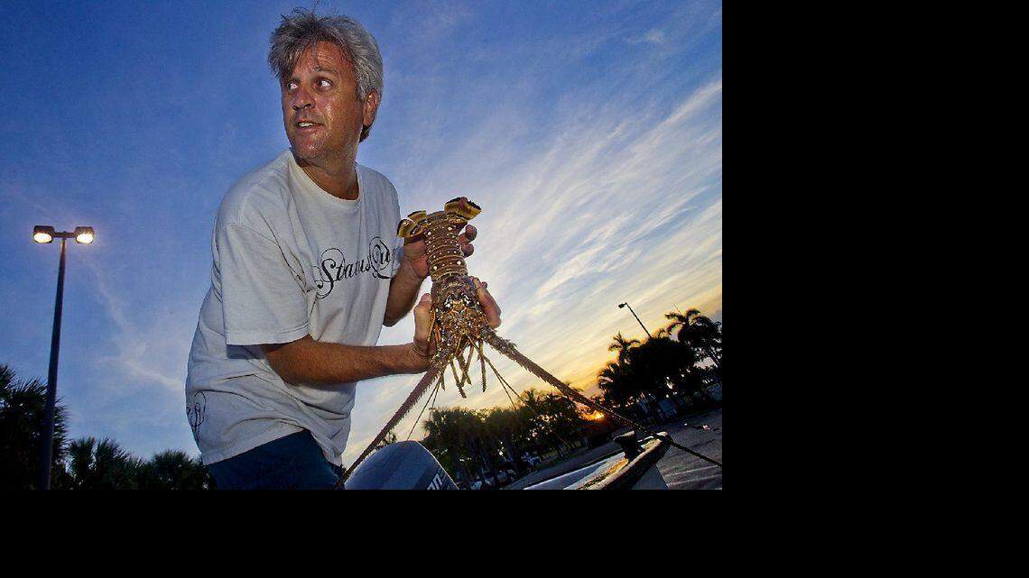 Tony Barrado headed out at 2 a.m. with his friend and was back at the Dinner Key boat ramp by 7 a.m. with lobsters to start the two-day mini-season.