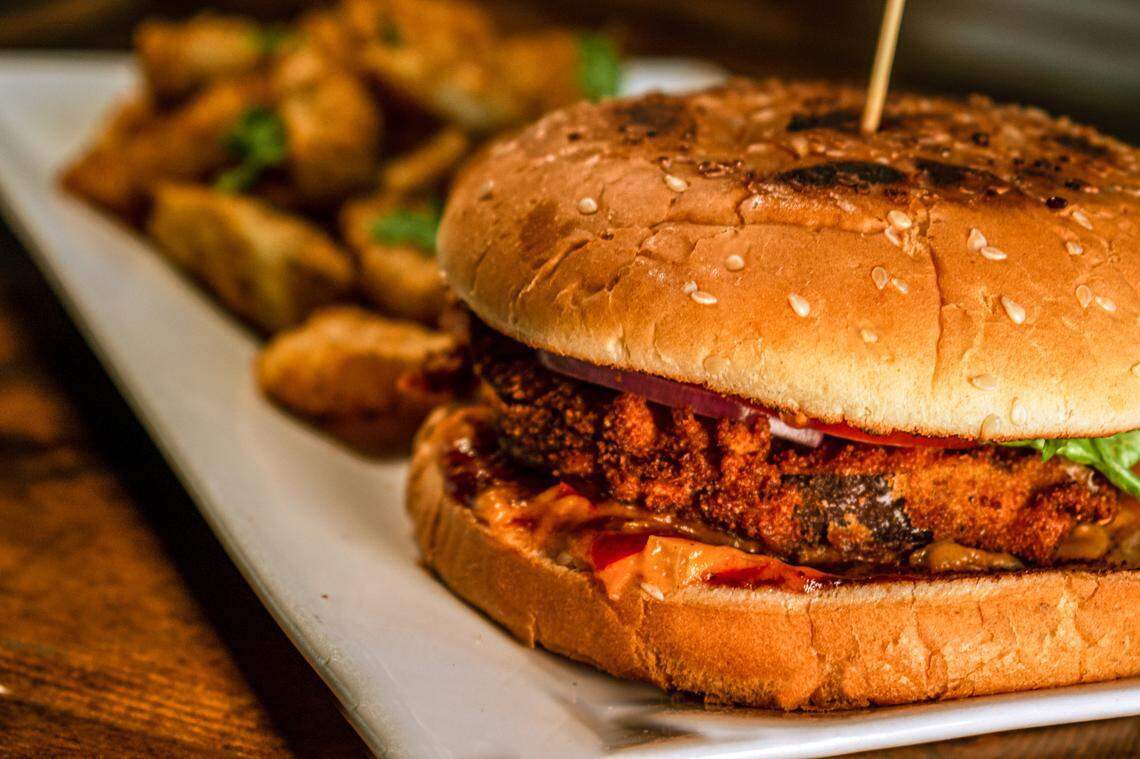 Eggplant Nirvana Burger from Diya Indian Kitchen.