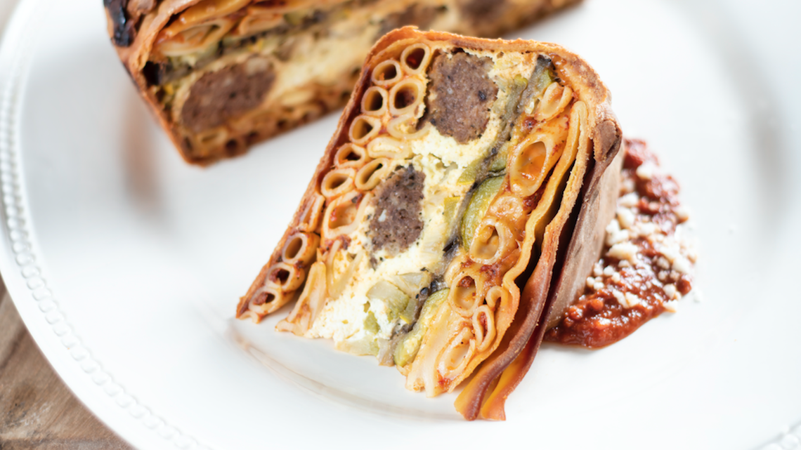 Create your own fireworks in the kitchen with writer Eric Barton’s  worth-the-wait Italian timpano