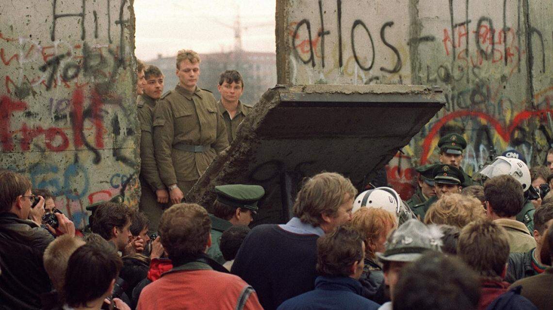 A chunk of the Berlin Wall falls 30 years ago, leading to the reuniting East and West Germany.