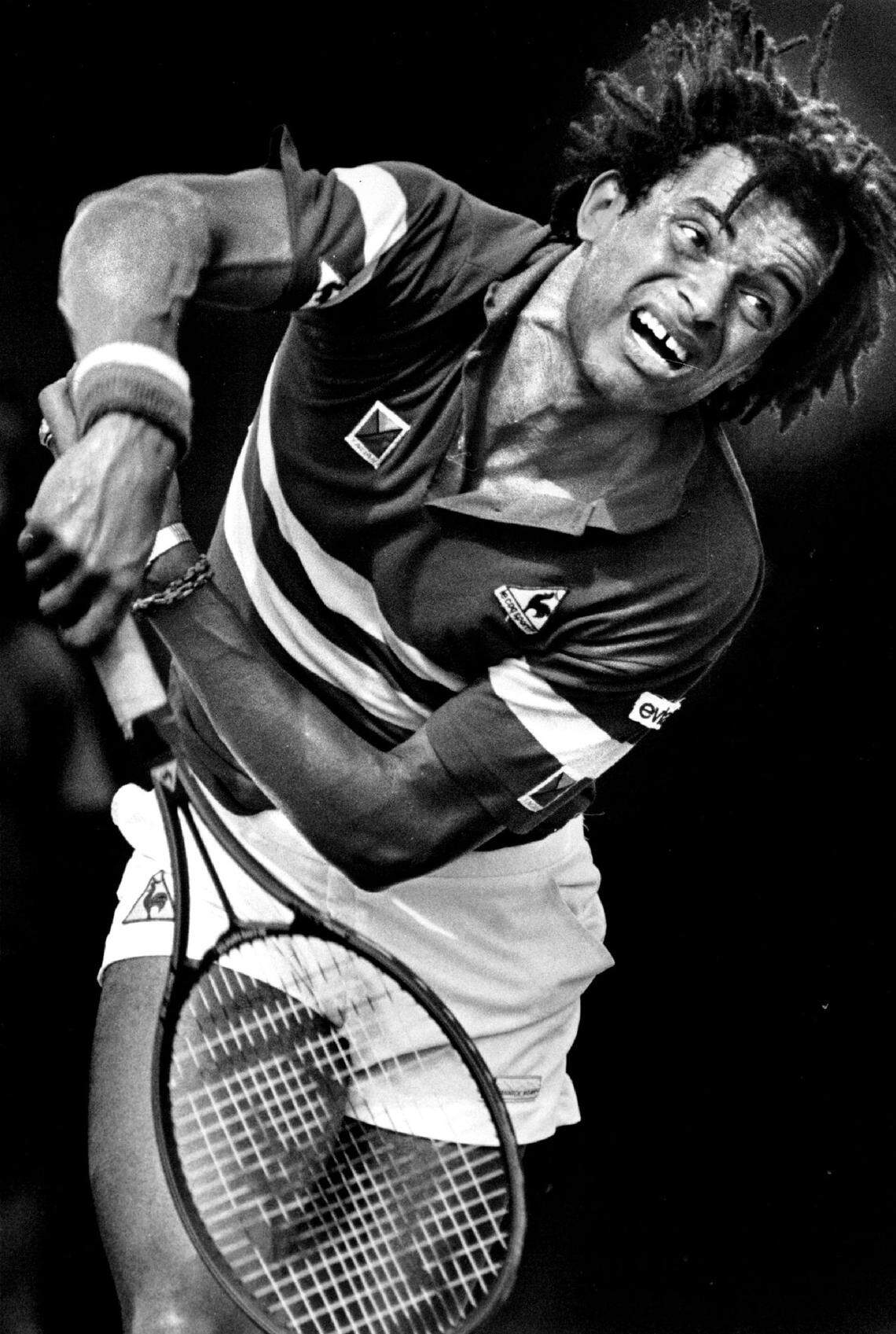 Yannick Noah at the Lipton in 1987.