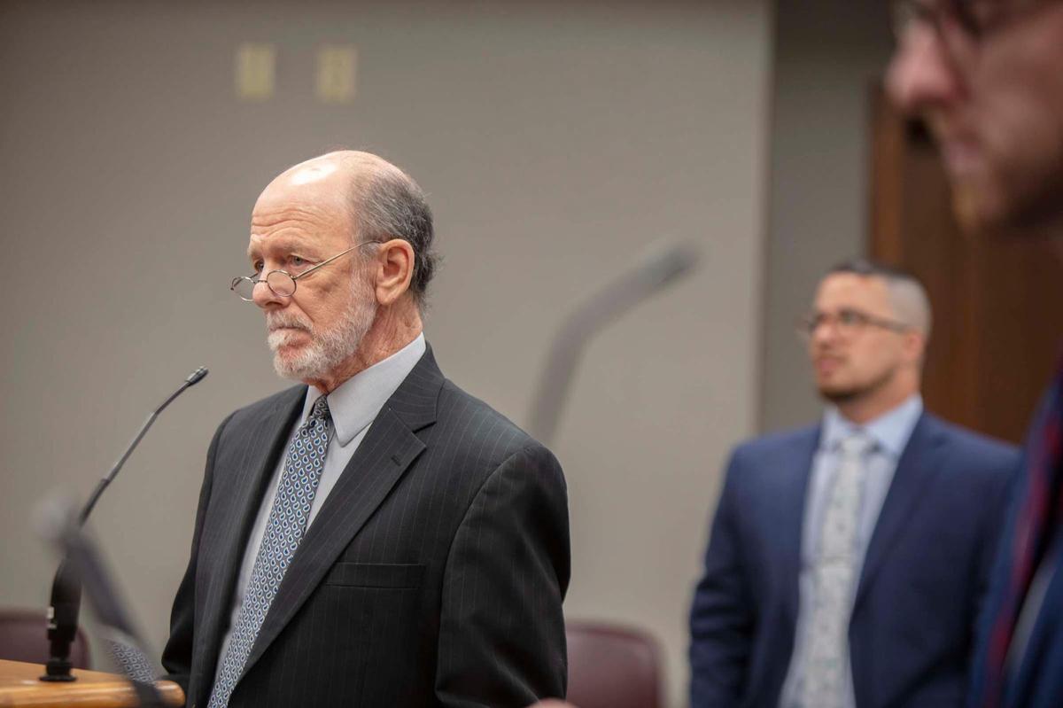 Attorney Larry S. Davis at a key hearing for Robert Lee Wood, one of the people accused of voter fraud by Gov. Ron DeSantis’ voter fraud task force, at Miami Criminal Court on Friday, Oct. 7, 2022.