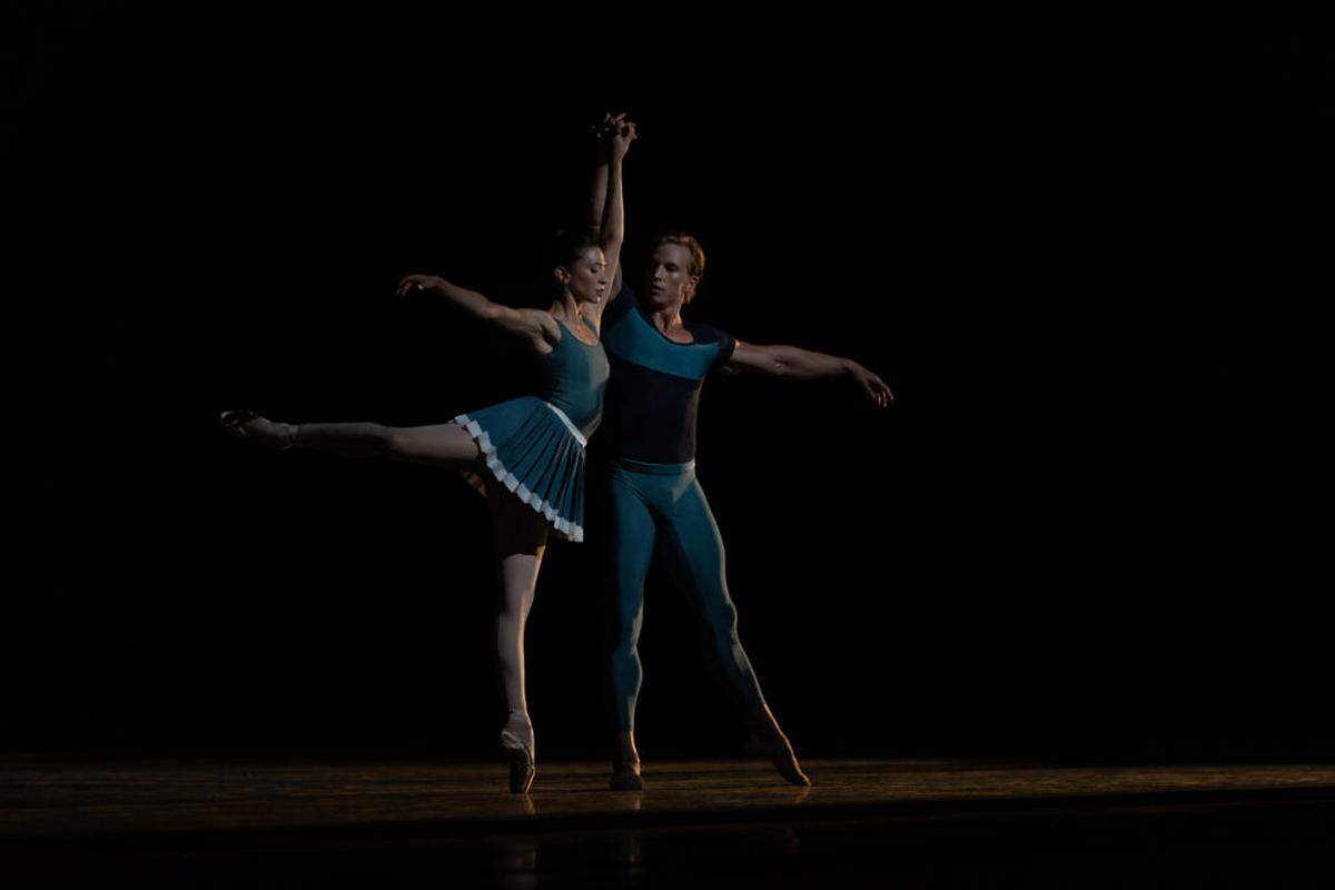 Macarena Giménez and Chase Swatosh in Miami City Ballet’s ‘Year of The Rabbit.’ Choreography by Justin Peck.