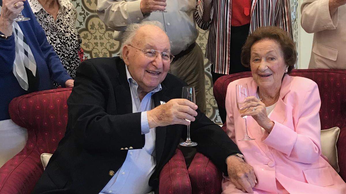 Leo and Marian Goldner celebrated their 75th wedding anniversary at the Vi at Aventura on July 10, 2018.
