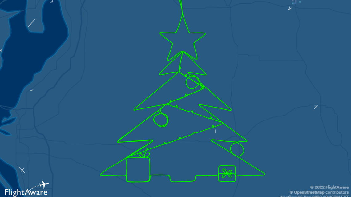 The flight took more than four hours to complete.