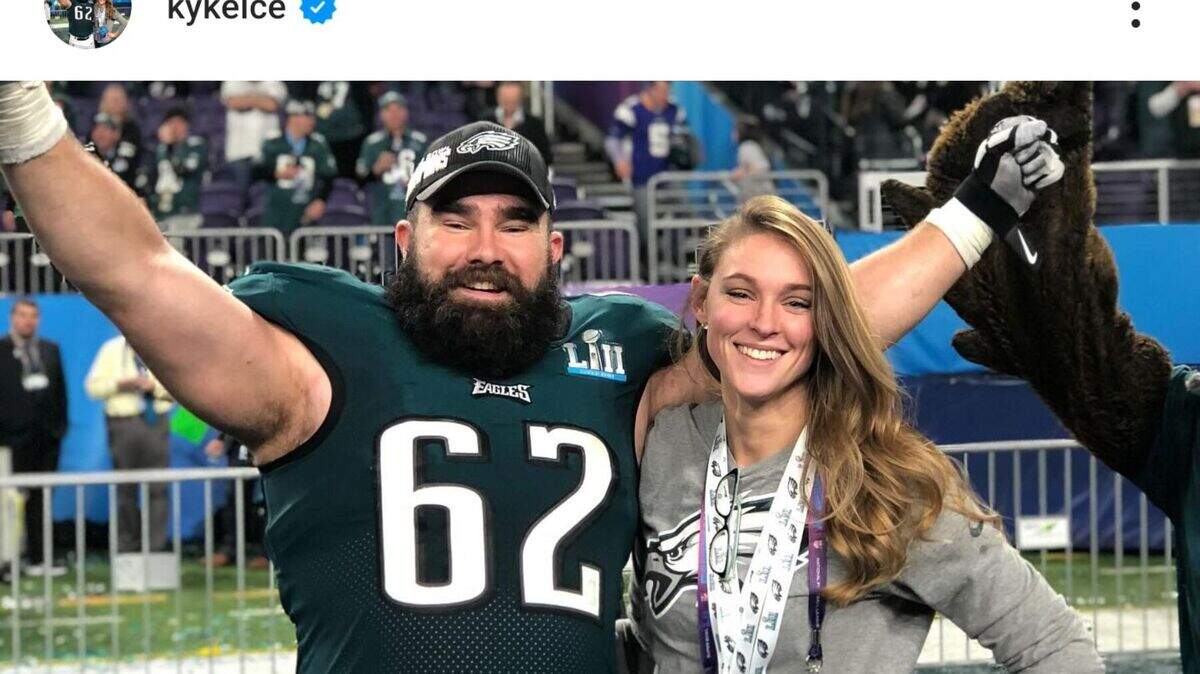 kylie kelce with husband jason kelce