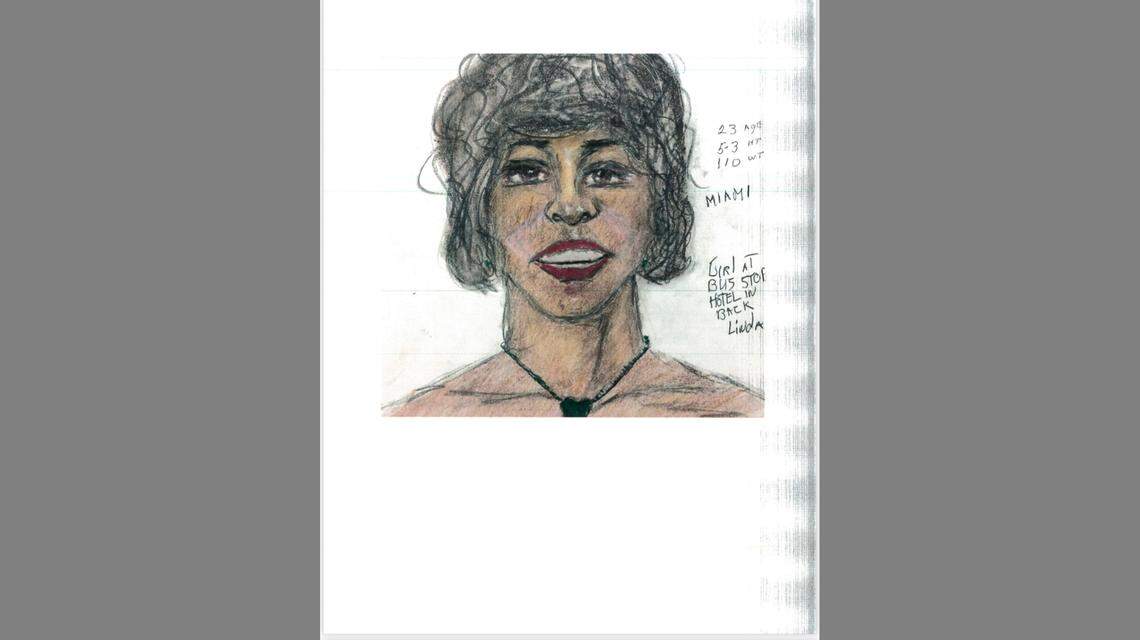 Serial killer Samuel Little drew this sketch of a young woman he claimed to have murdered in Miami in the late 1970s. Detectives believe she is 17-year-old Dorothy Gibson, murdered in downtown Miami in 1977.