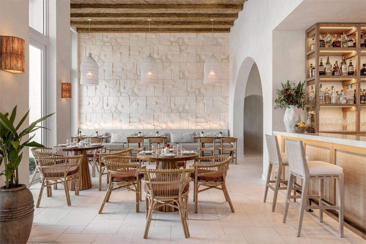 The interior of Yaya Coastal Cuisine restaurant.