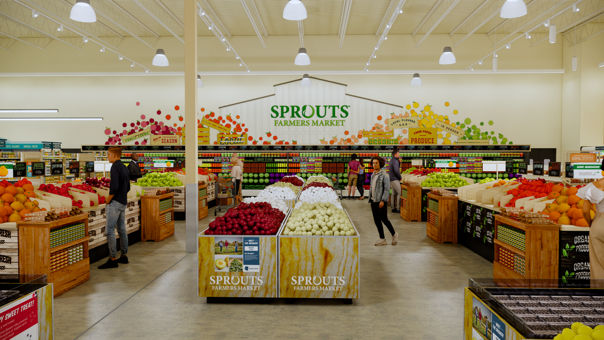 Sprouts Farmers Markets cultivate an open layout.