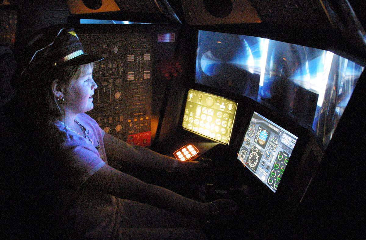 The Spirit Airlines flight simulator at Wannado City in Sunrise.
