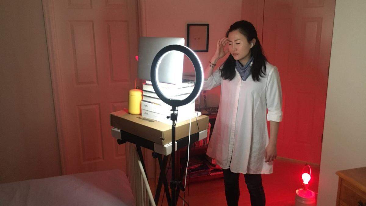 Actor Barbie Wu plays a time-traveling woman in ‘the break,’ by Michael John Garcés.